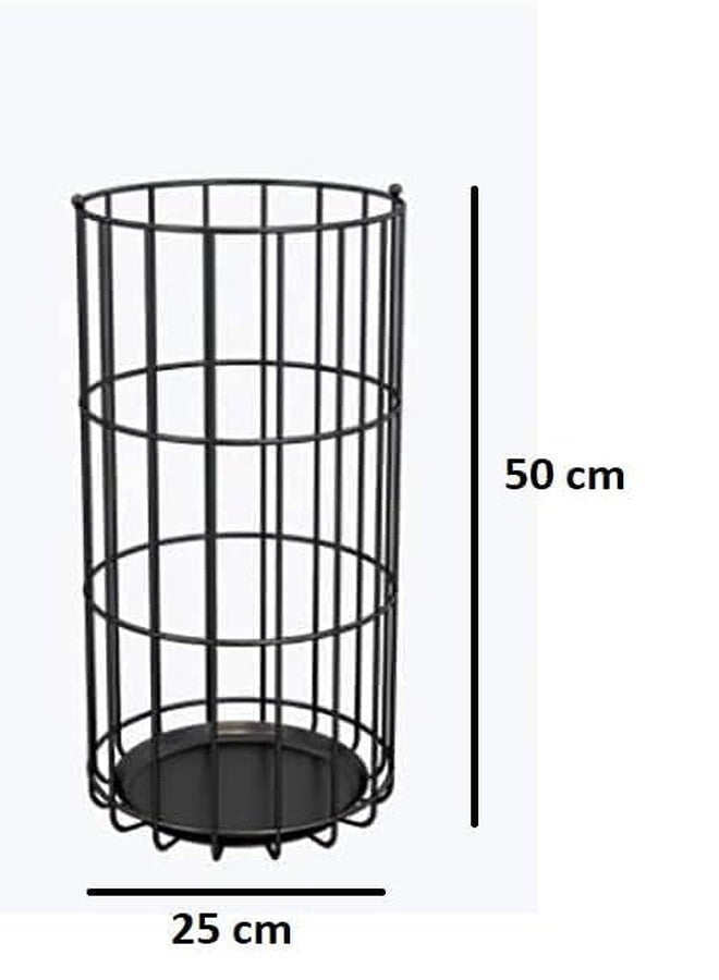 OGFC 52114 Decorative Space saving freestanding broom stand / mop stand for Indian home / office and commercial spaces / Modern stylish broom holder - Black - Image 2